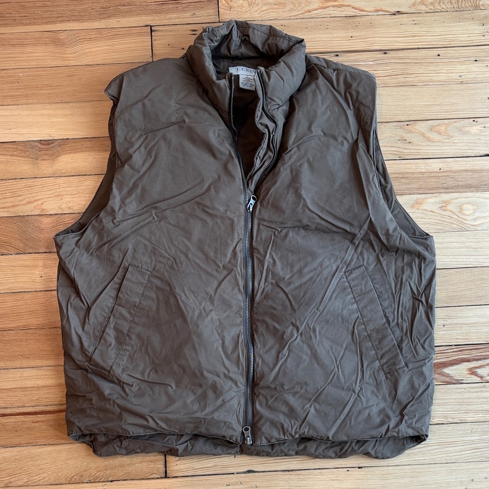 J. Crew Men's Brown Puffer Vest